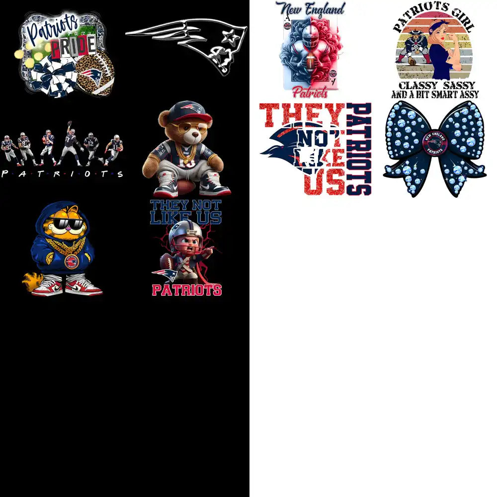 47 New England Patriots V2 Football Designs Bundle PNG