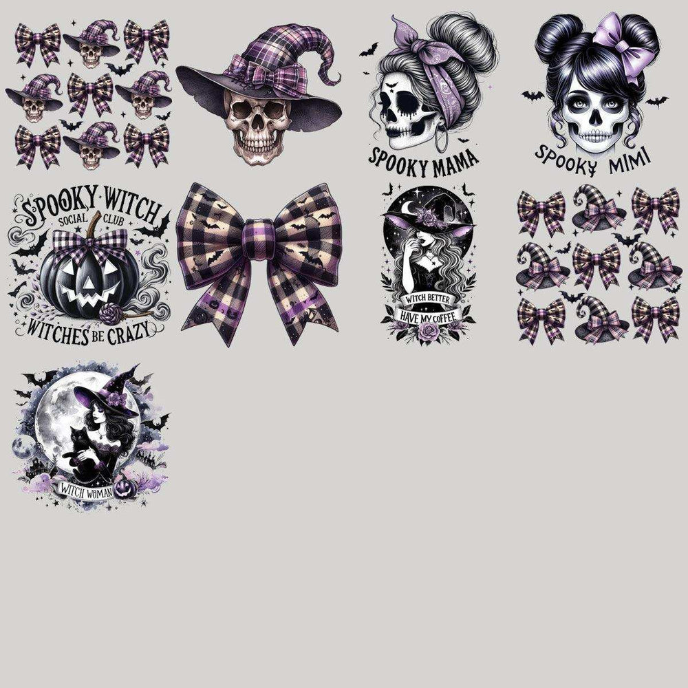 24 Vintage Halloween Witch Designs Bundle PNG