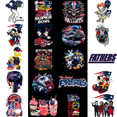 47 New England Patriots V4 Football Designs Bundle PNG