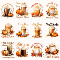 Load image into Gallery viewer, 29 Pumpkin Fall Spice Coffee Designs Bundle PNG
