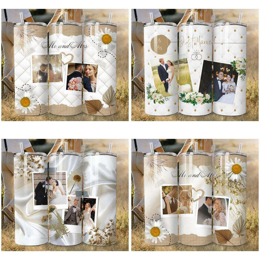 5 Wedding Tumbler Wrap Designs Bundle JPG