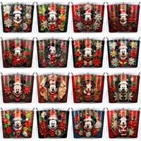 Load image into Gallery viewer, 45 Mickey 3D Christmas Tumbler Wrap Designs Bundle JPG
