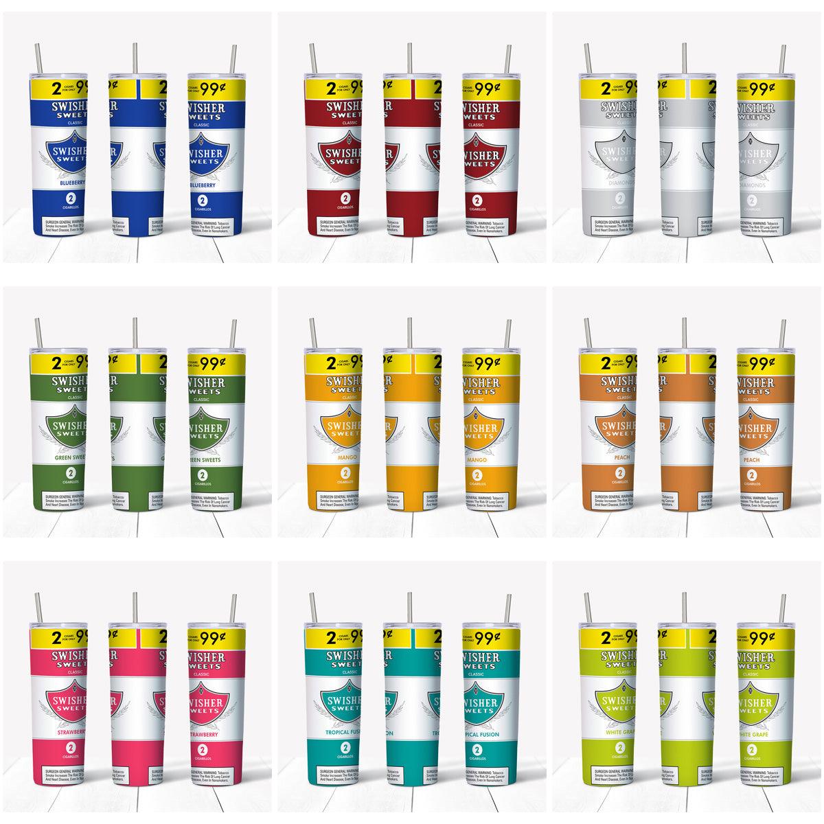 9 Swisher Sweets Drink Tumbler Wrap Designs Bundle JPG
