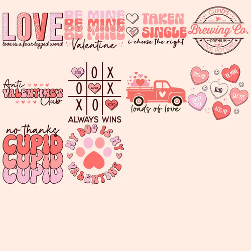 9 Valentine Designs Bundle Png