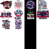 Load image into Gallery viewer, 47 New England Patriots V4 Football Designs Bundle PNG
