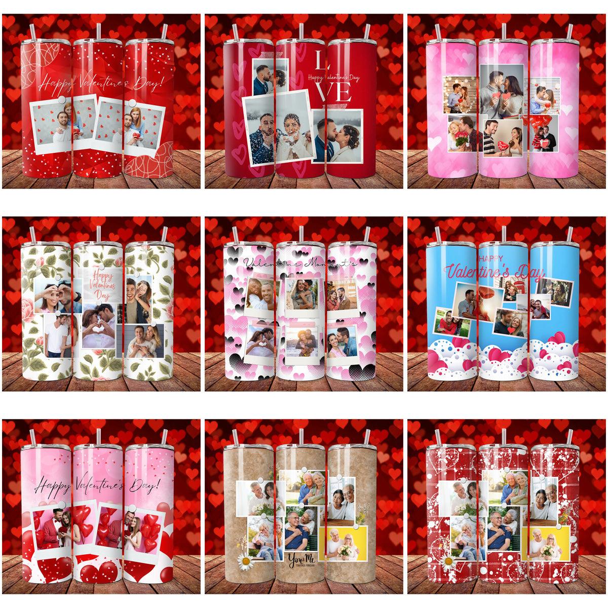15 Romantic Valentine Tumbler Wrap Designs Bundle JPG