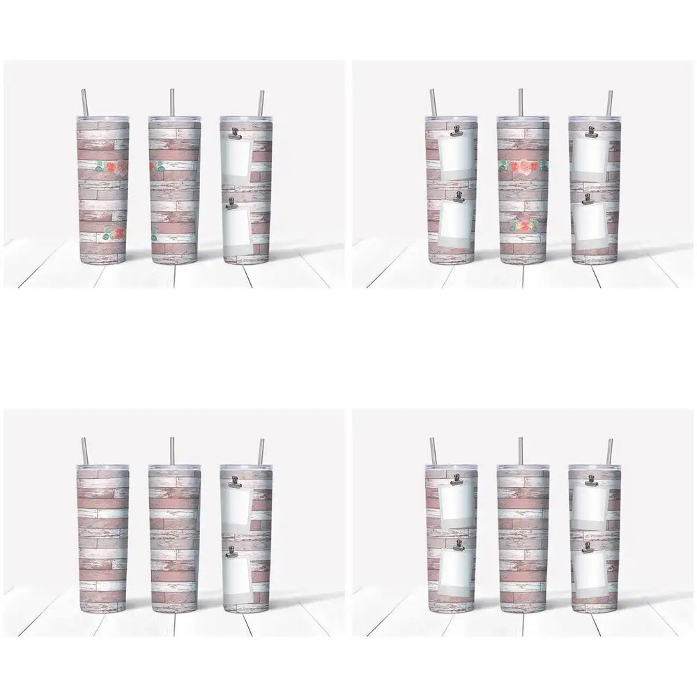 8 Wood Frame Tumbler Wrap Designs Bundle JPG