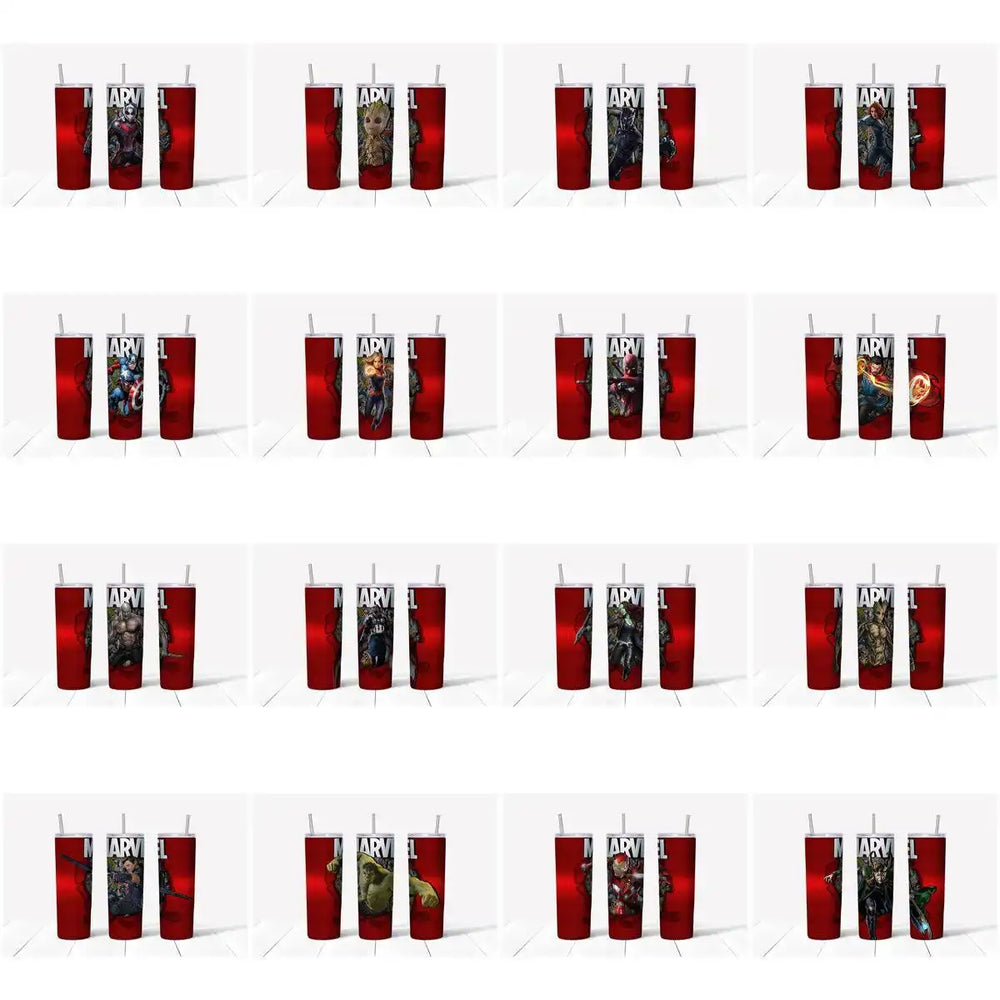 30 Marvel Superhero Tumbler Wrap Designs Bundle JPG