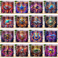 Load image into Gallery viewer, 32 Football Drip Glitter Tumbler Wrap Designs Bundle JPG
