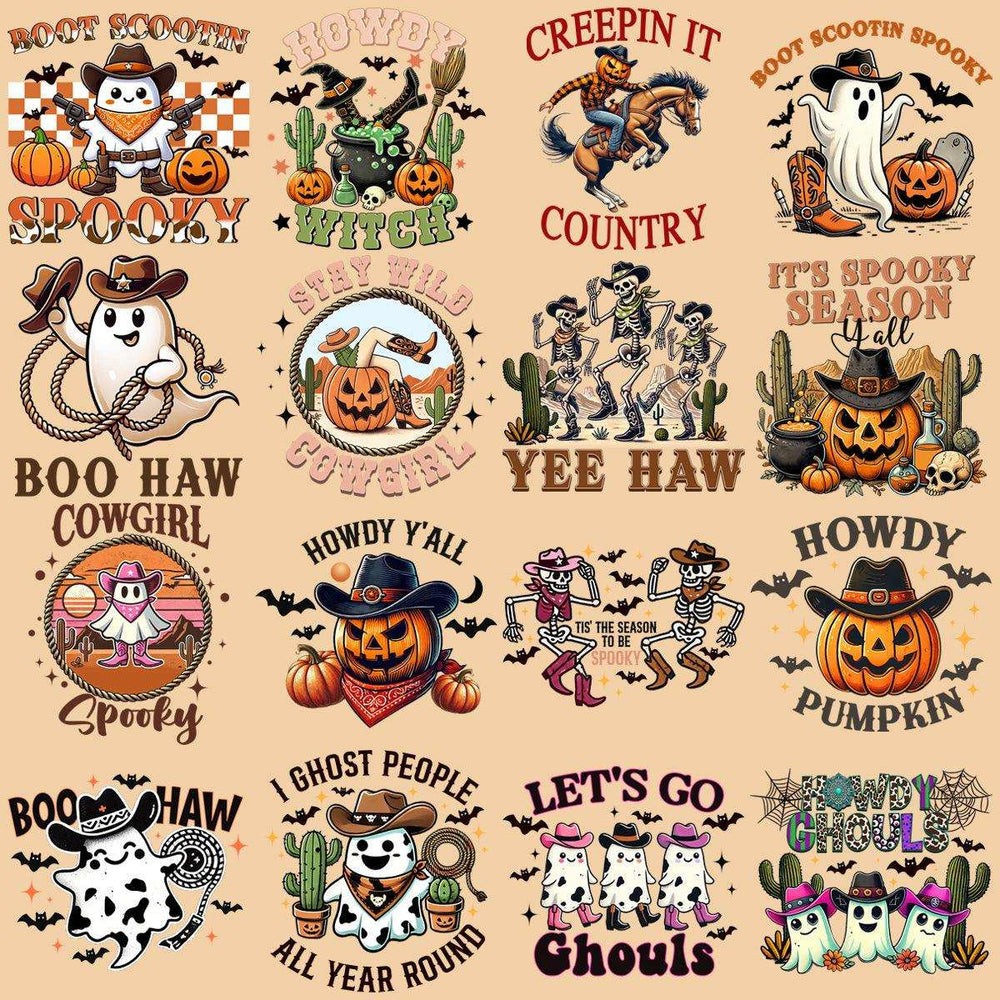 19 Western Halloween Designs Bundle PNG