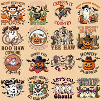 Load image into Gallery viewer, 19 Western Halloween Designs Bundle PNG
