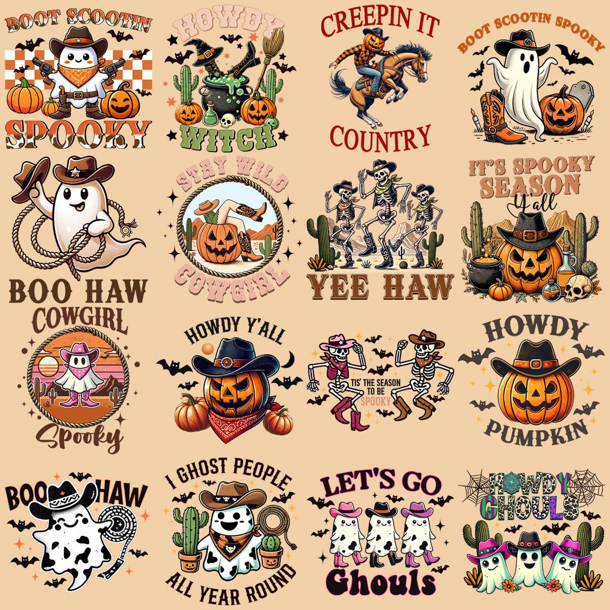 19 Western Halloween Designs Bundle PNG