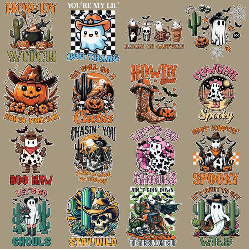 19 Western Halloween Designs Bundle PNG