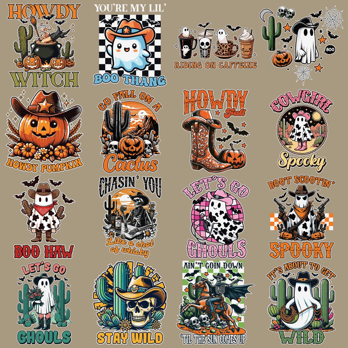 19 Western Halloween Designs Bundle PNG