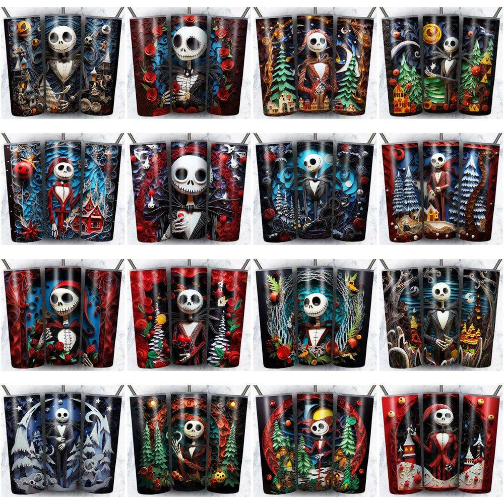 133 Nightmare Before Christmas Tumbler Wrap Designs Bundle JPG