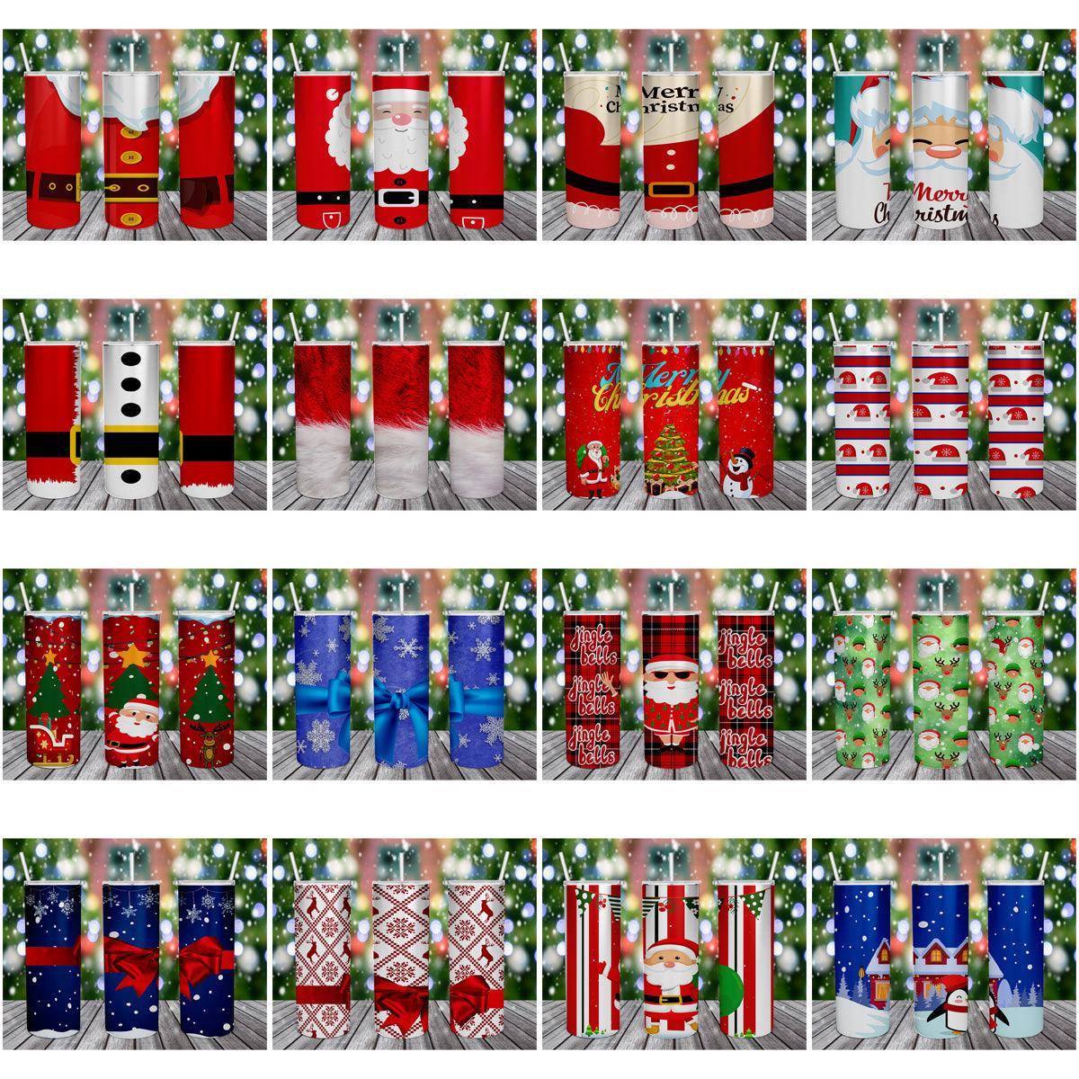 24 Christmas Tumbler Wrap Designs Bundle JPG