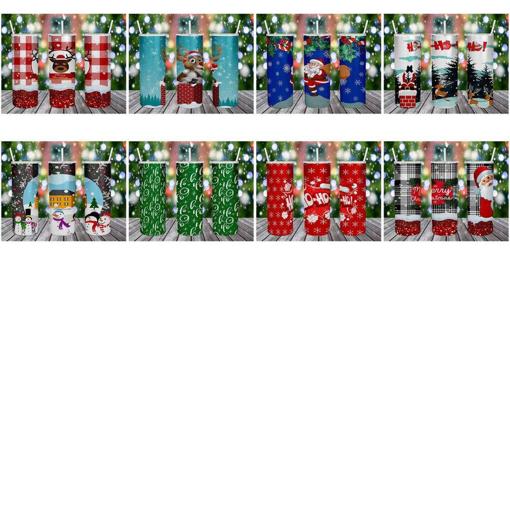 24 Christmas Tumbler Wrap Designs Bundle JPG