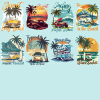 Load image into Gallery viewer, 19 Retro Summer Beach Classic Car Designs Bundle PNG
