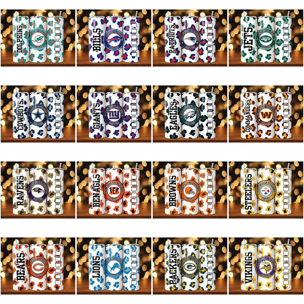32 Football Coffee Tumbler Wrap Designs Bundle JPG
