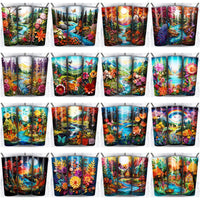 Load image into Gallery viewer, 75 Nature Art Scenery Tumbler Wrap Designs Bundle JPG

