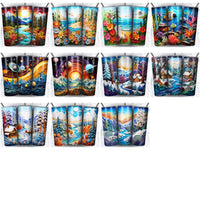 Load image into Gallery viewer, 75 Nature Art Scenery Tumbler Wrap Designs Bundle JPG
