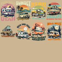 Load image into Gallery viewer, 19 Retro Western Adventure Designs Bundle PNG
