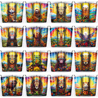 Load image into Gallery viewer, 86 Psychedelic Animals Tumbler Wrap Designs Bundle JPG
