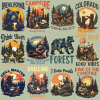 Load image into Gallery viewer, 19 Summer Bear Camping Designs Bundle PNG
