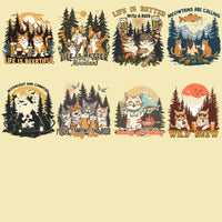 Load image into Gallery viewer, 19 Summer Cat Camping Designs Bundle PNG
