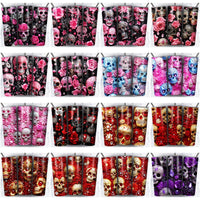 Load image into Gallery viewer, 64 Skull Gems Seamless Tumbler Wrap Designs Bundle JPG

