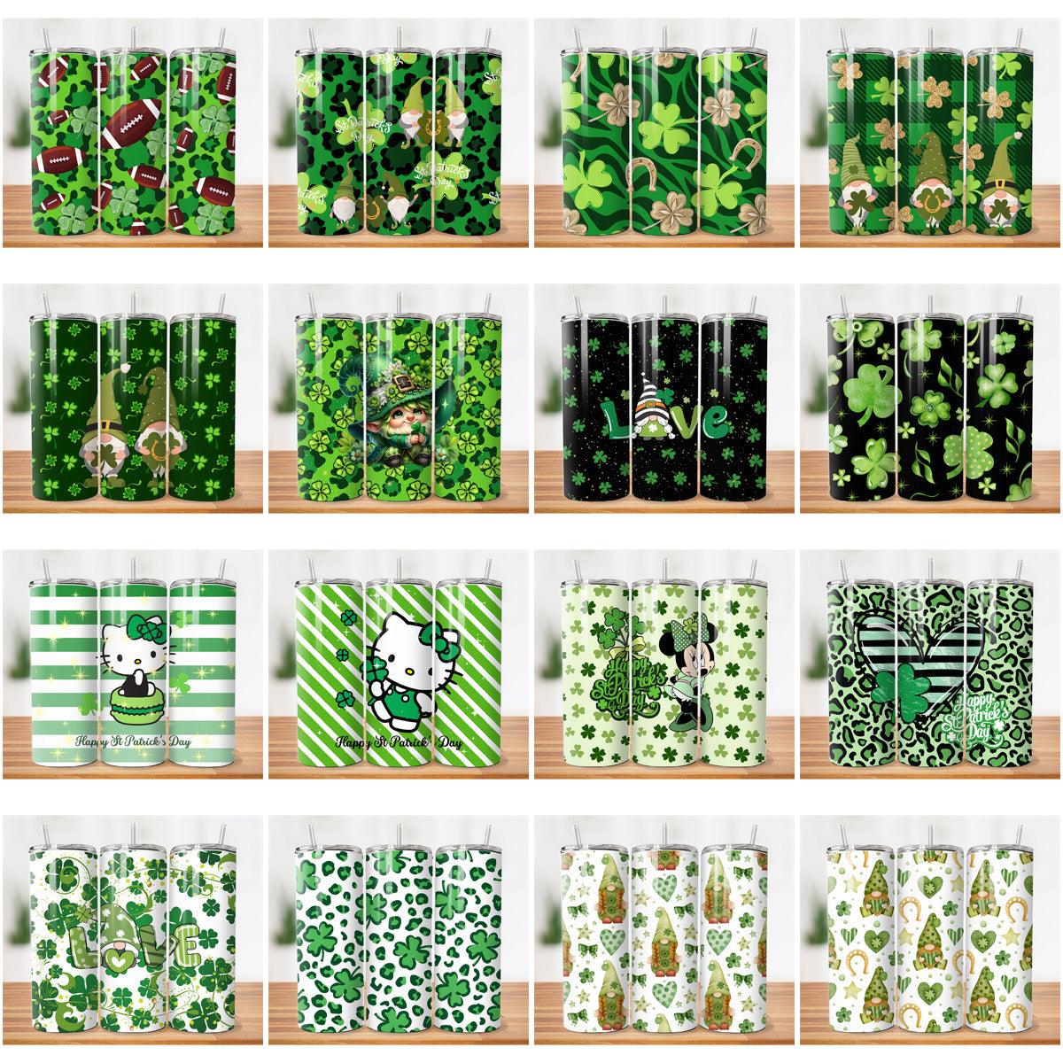 30 Saint Patricks Tumbler Wrap Designs Bundle JPG