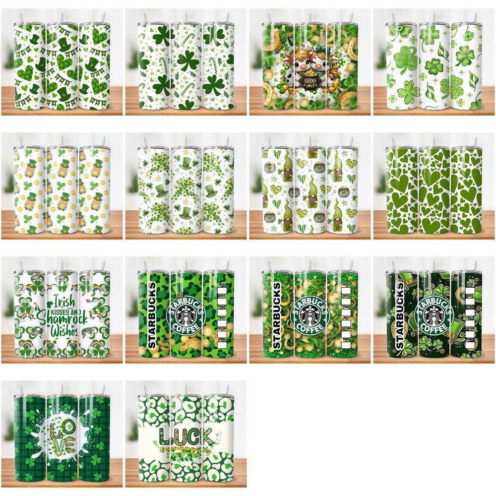 30 Saint Patricks Tumbler Wrap Designs Bundle JPG