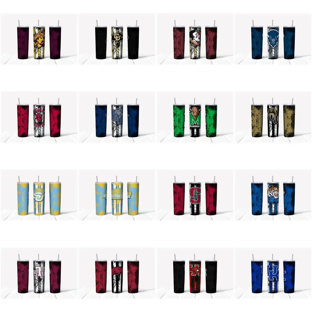 19 State University Tumbler Wrap Designs Bundle JPG