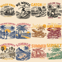 Load image into Gallery viewer, 19 Vintage Summer Beach Designs Bundle PNG
