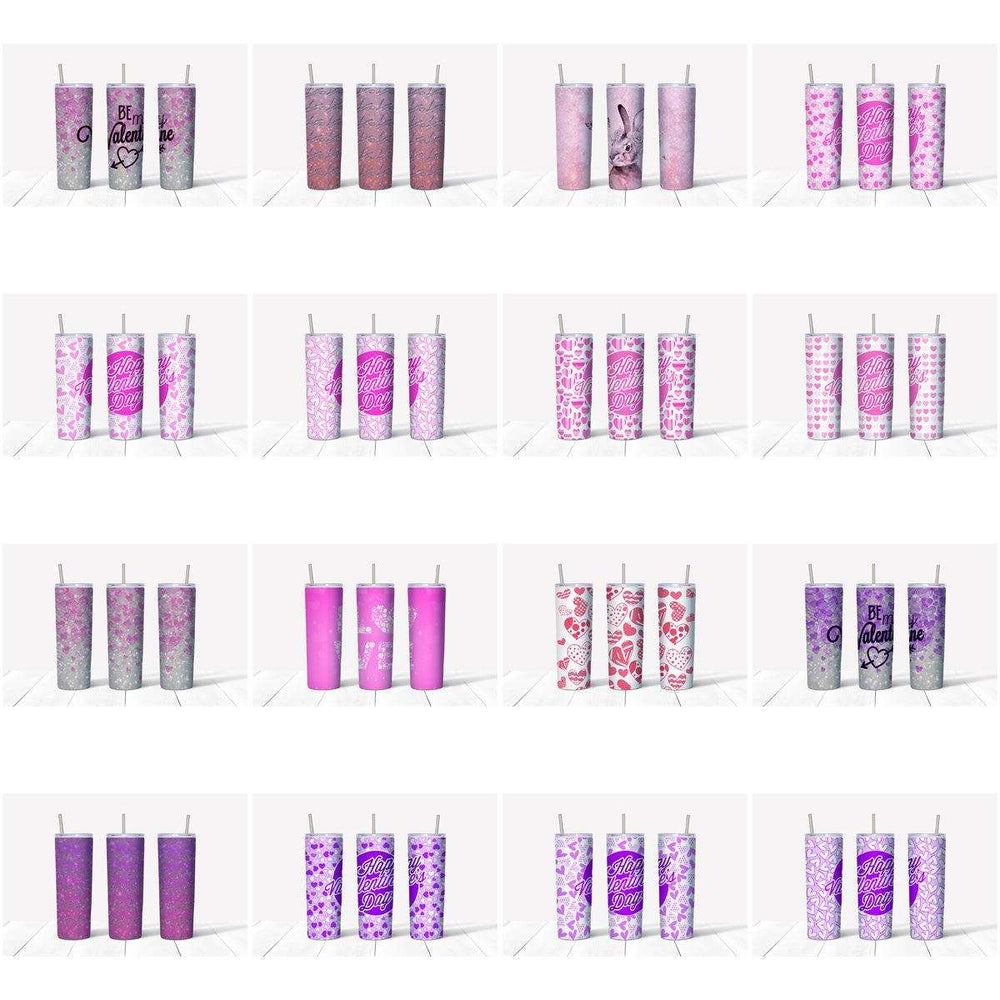 41 Colorful Valentine Tumbler Wrap Designs Bundle JPG