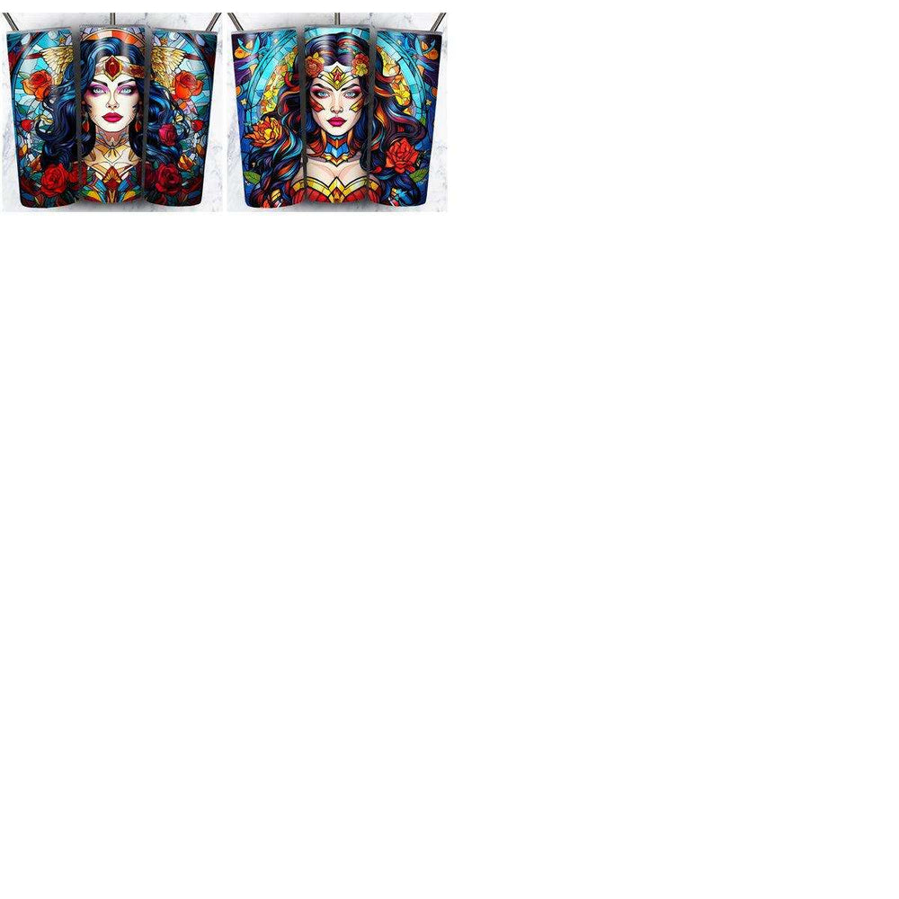 82 Superhero Sugar Skull Tumbler Wrap Designs Bundle JPG