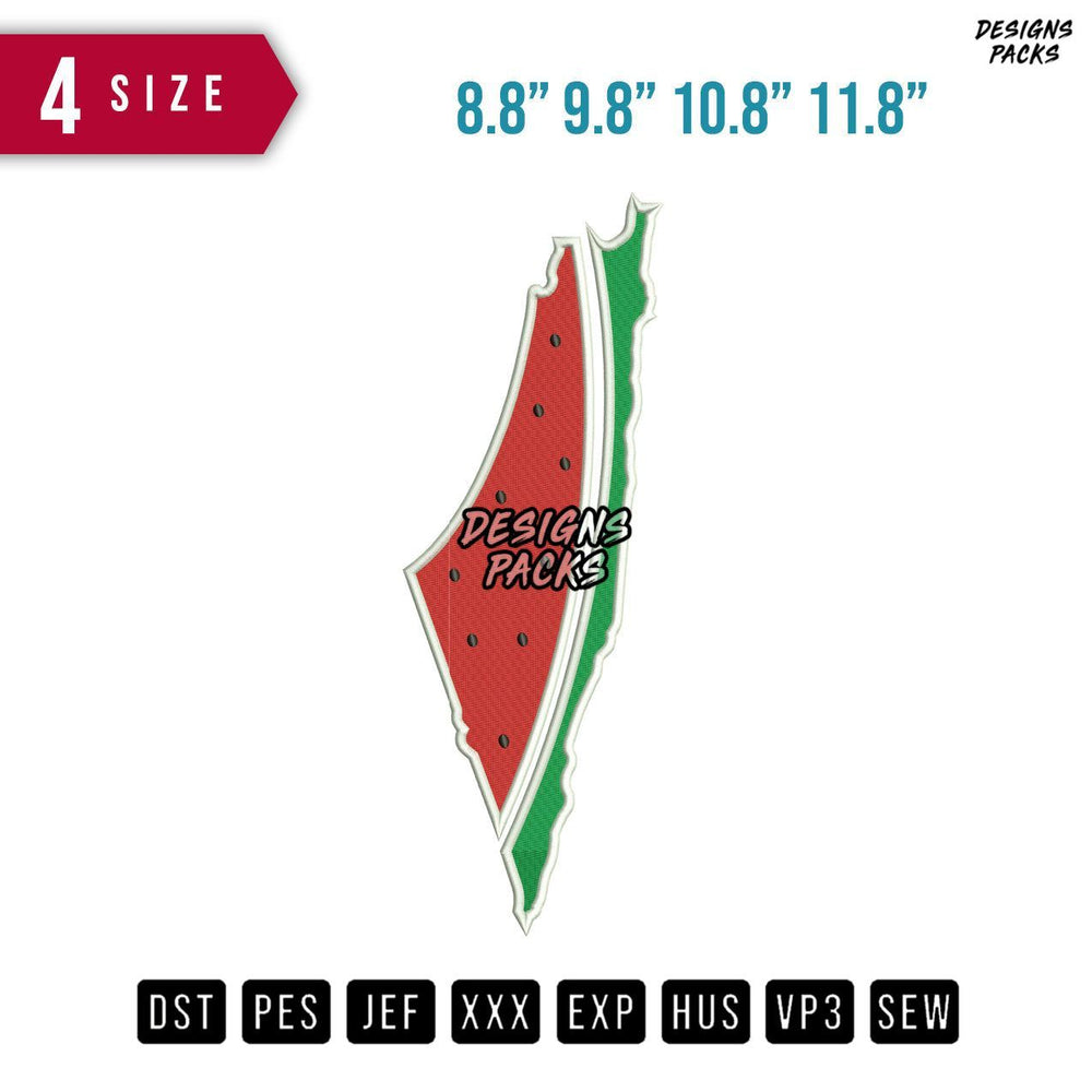 Plstn Watermelon Embroidery Design