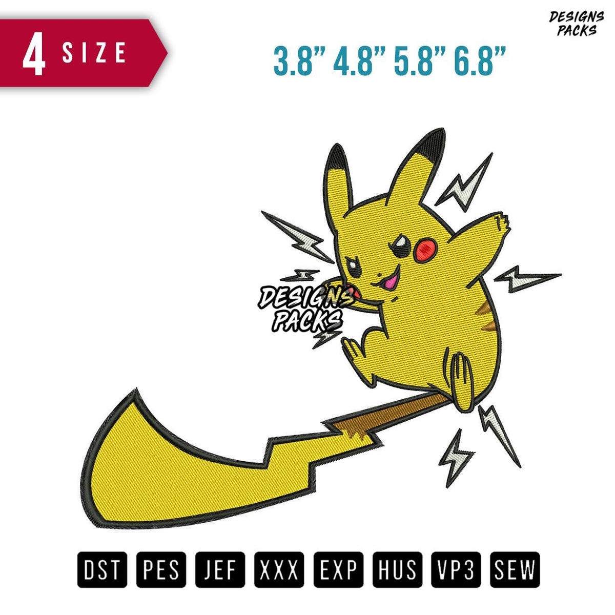 Pokemon Startled Embroidery Design