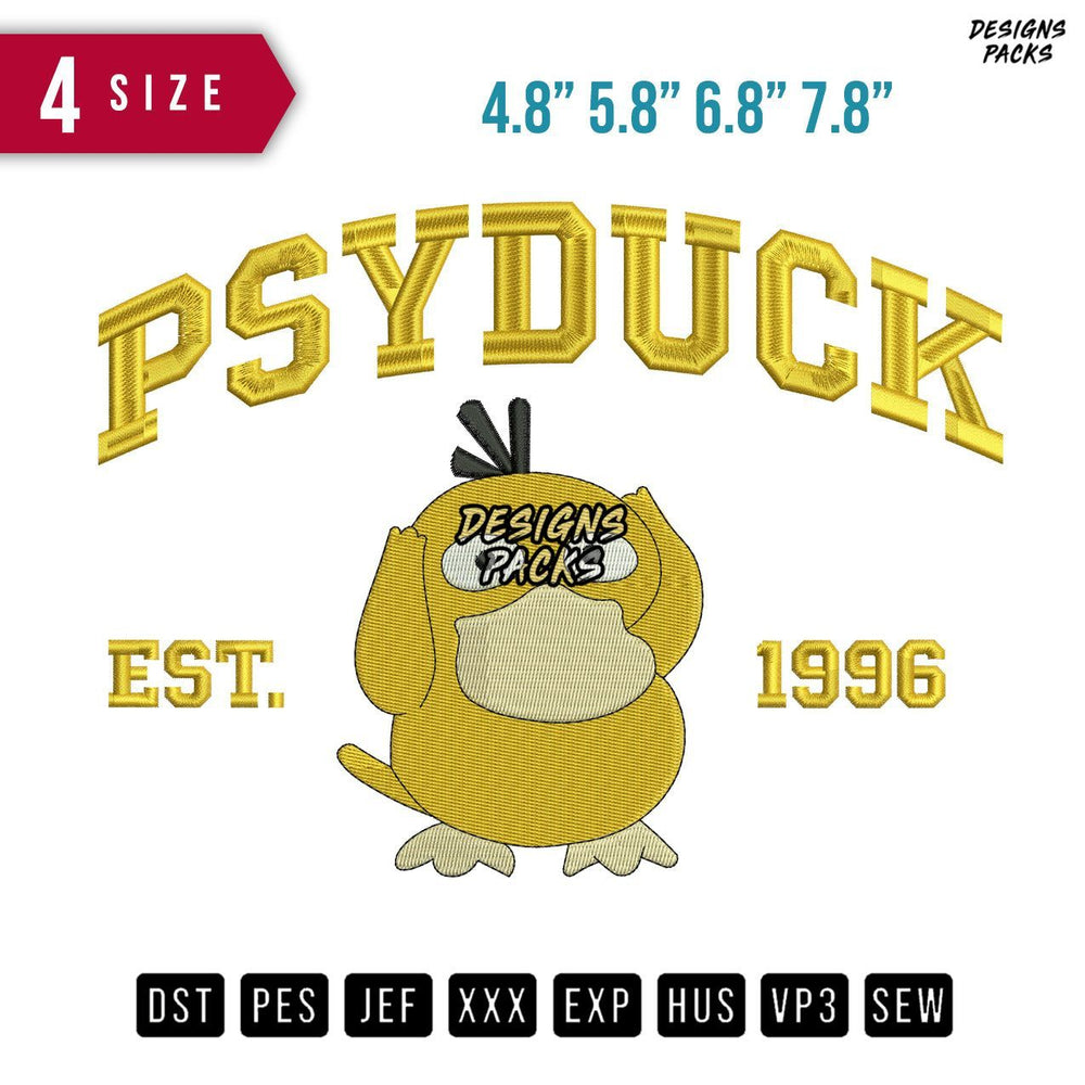 Psyduck Est Embroidery Design