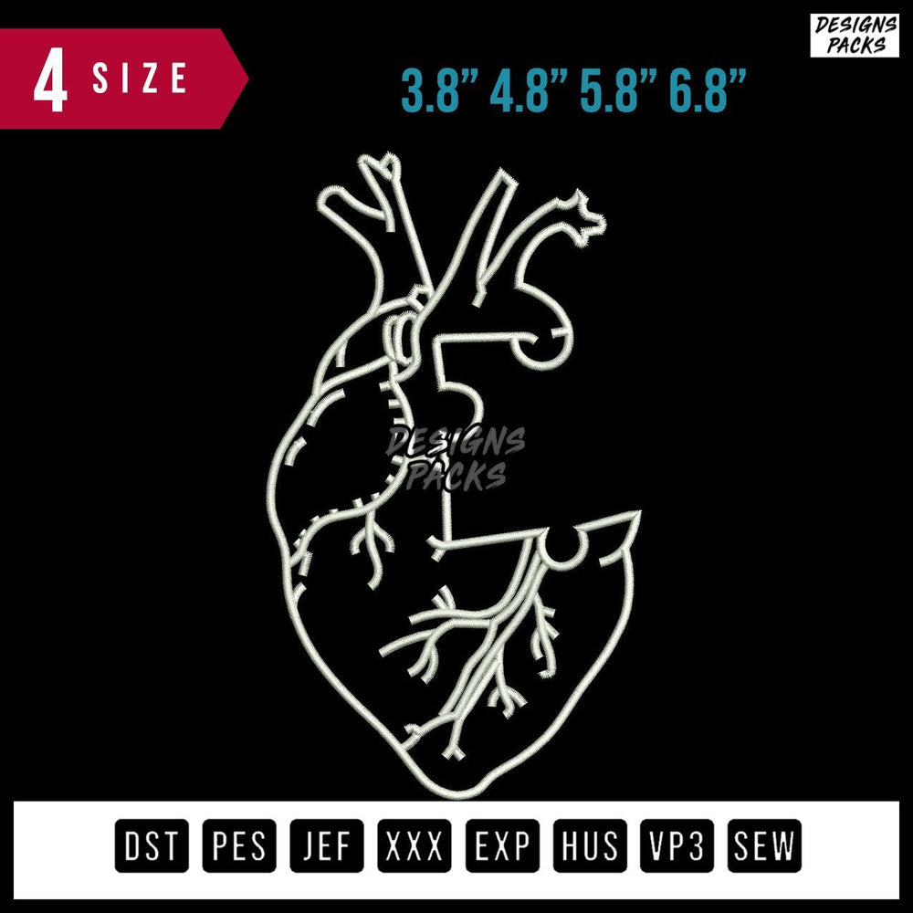 Puzzle Heart B Embroidery Design