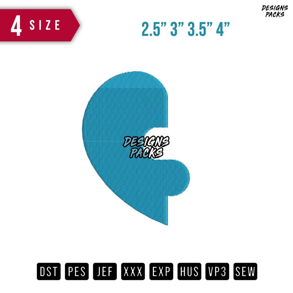 Puzzle Love B Embroidery Design