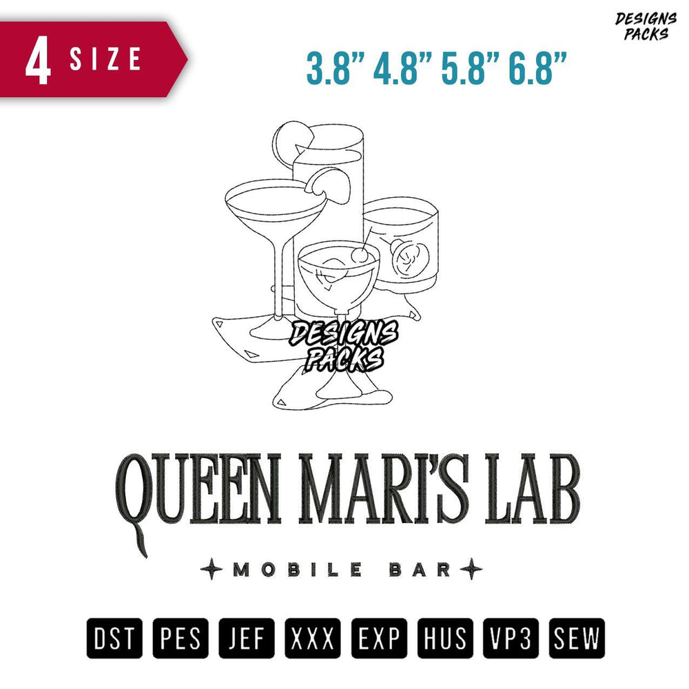 Queen maris lab Embroidery Design