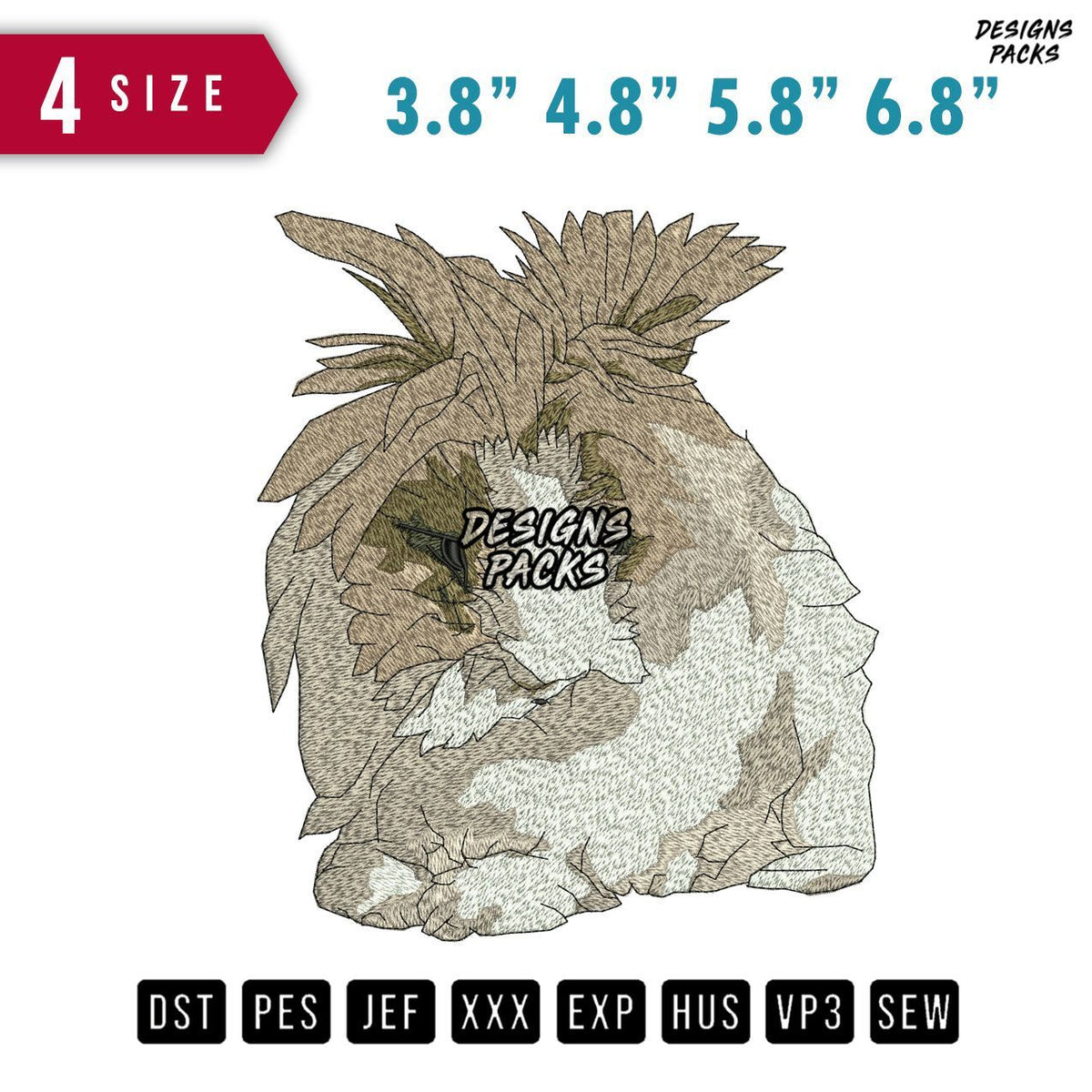 Rabbit Sitting Embroidery Design