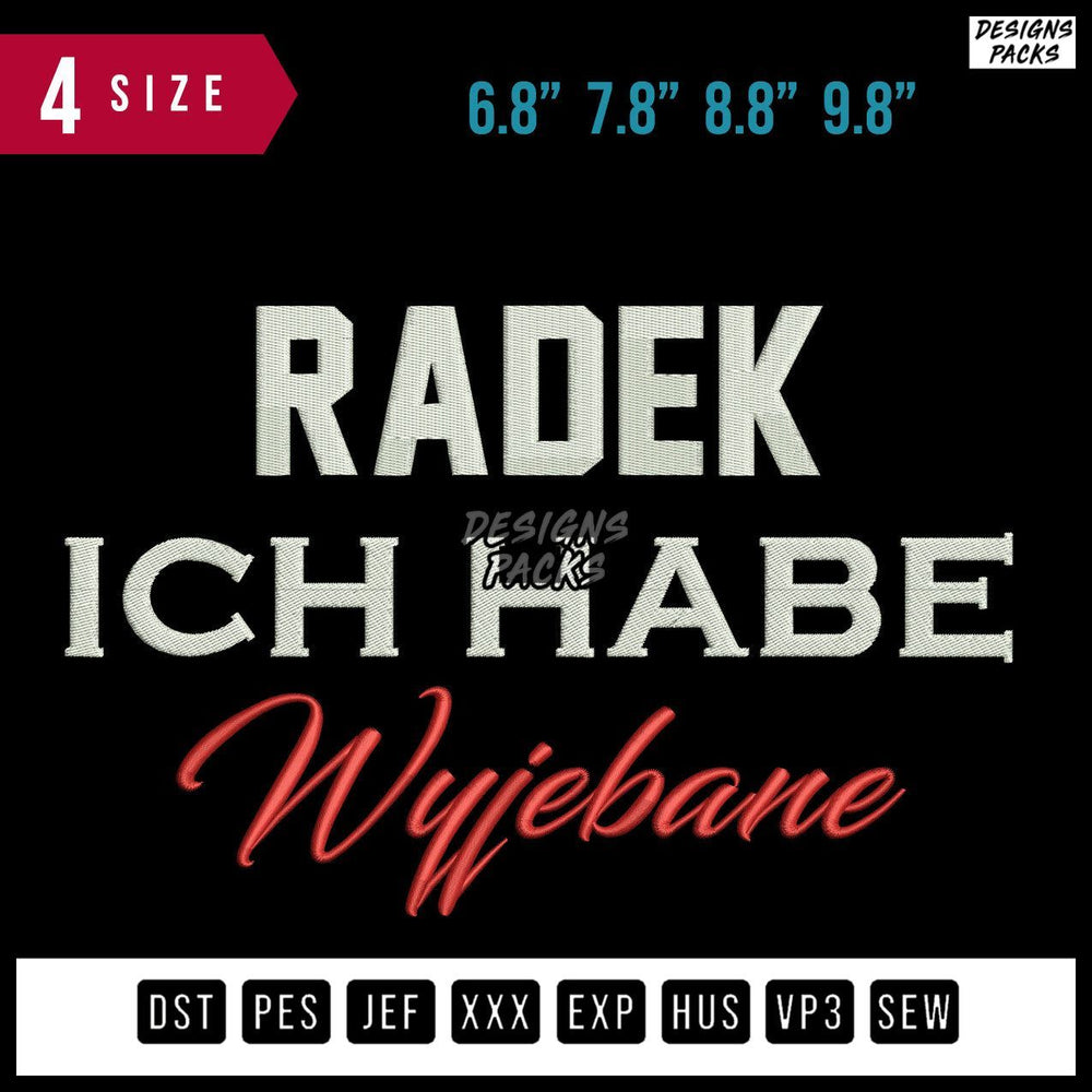 Radek Embroidery Design