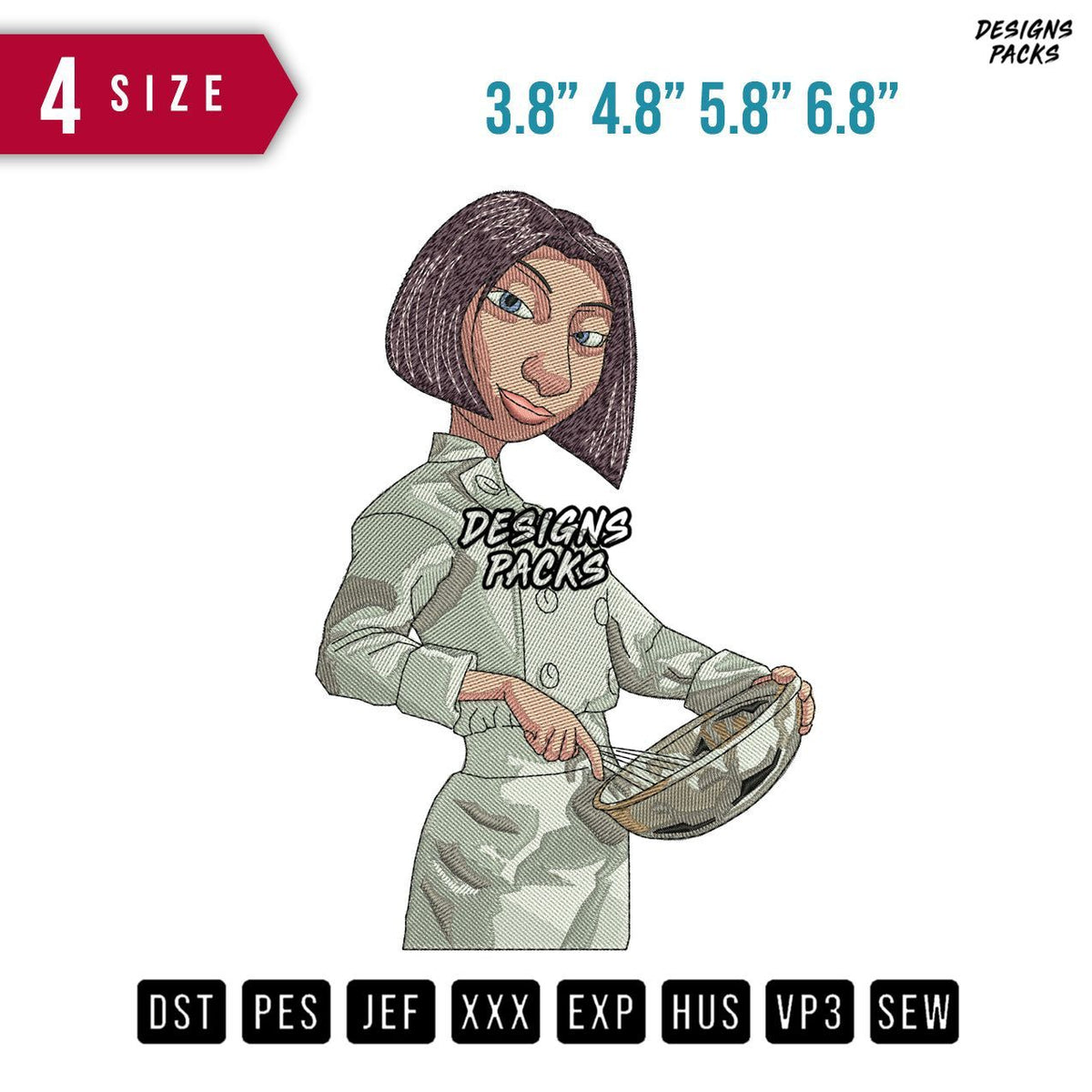 Ratatuille B Embroidery Design