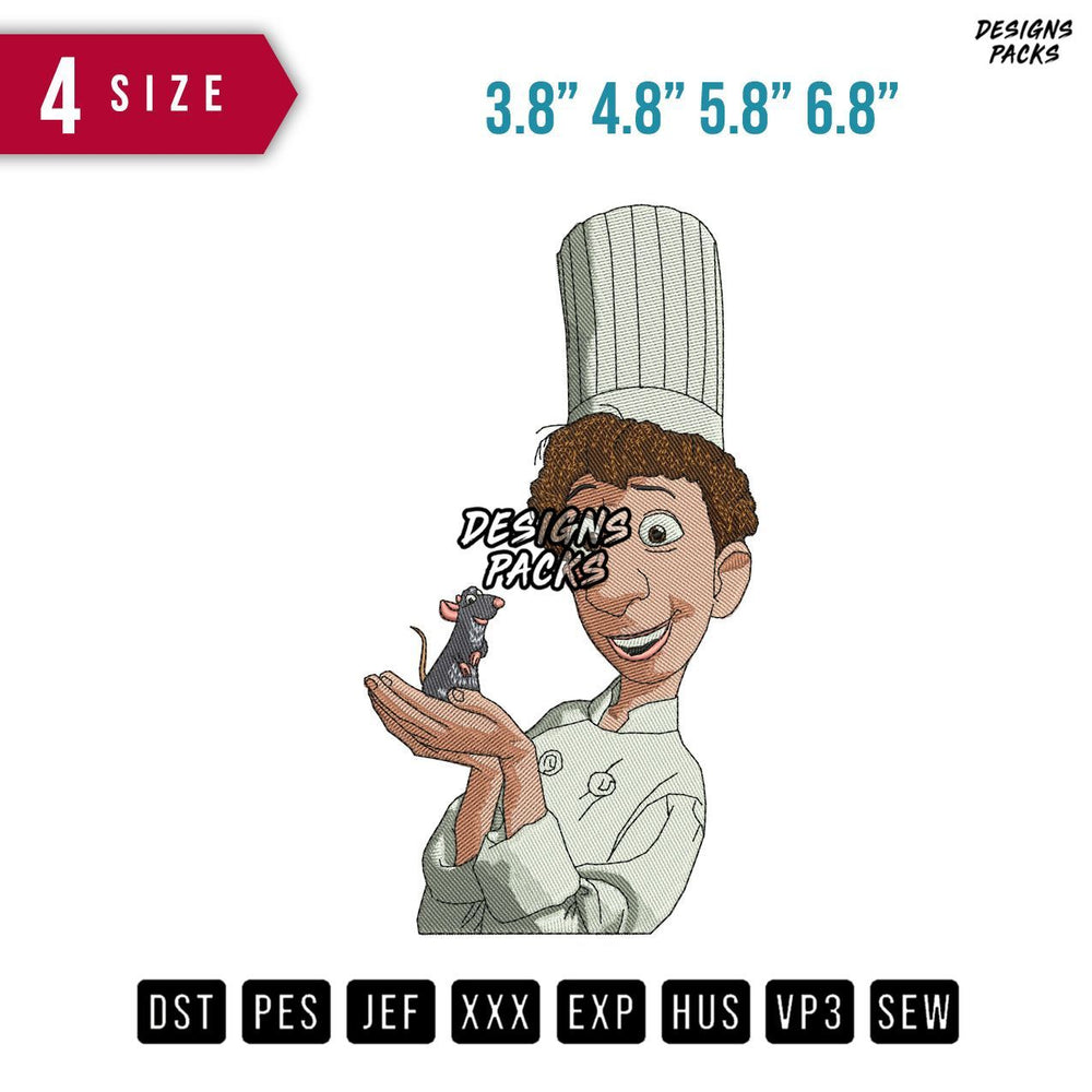 Ratatuille Embroidery Design