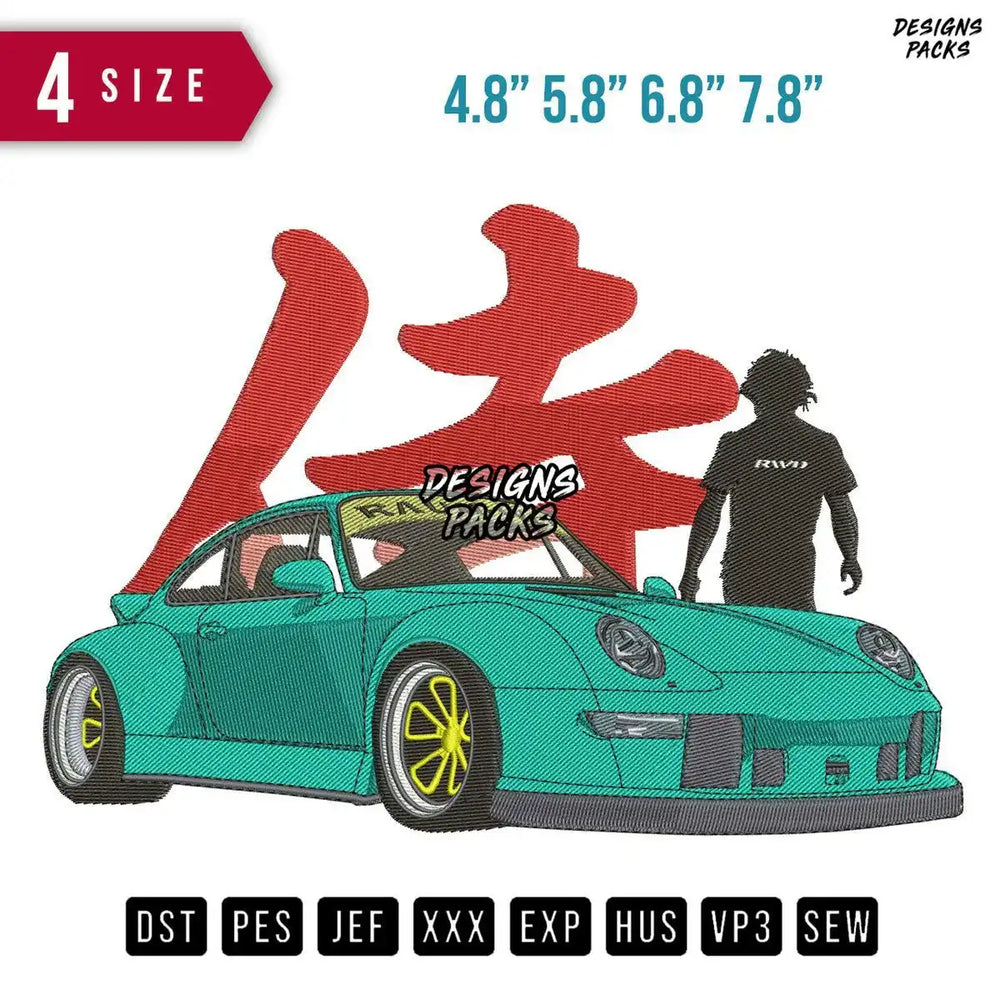Rauh Welt Car Porsche Embroidery Design