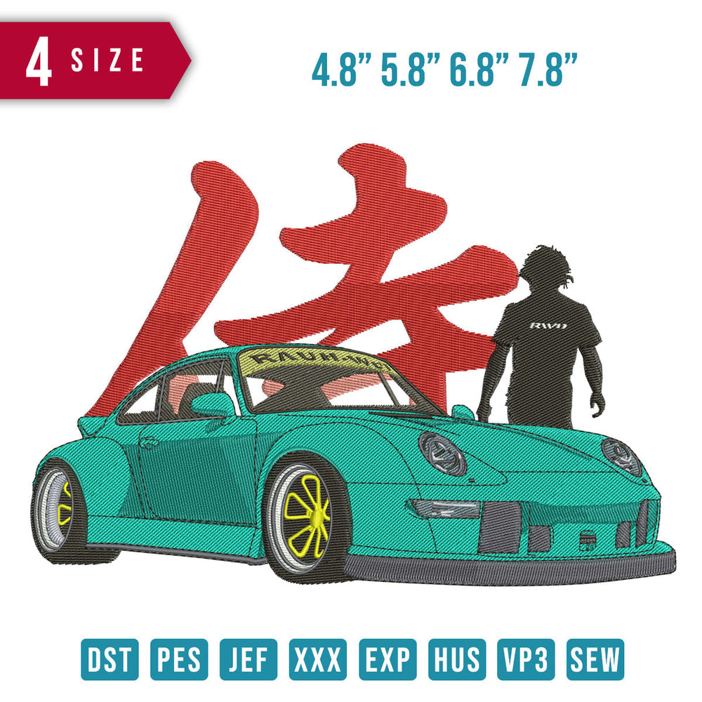 Rauh Welt Car Porsche Embroidery Design