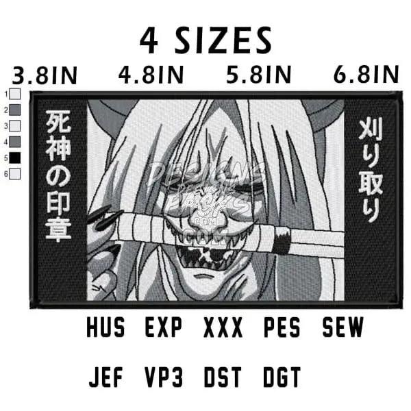 Reaper Death Seal Naruto Anime Embroidery Design designspacks