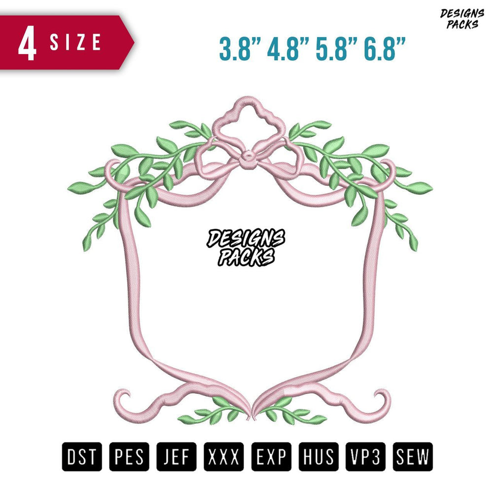 Ribbon Branches Embroidery Design